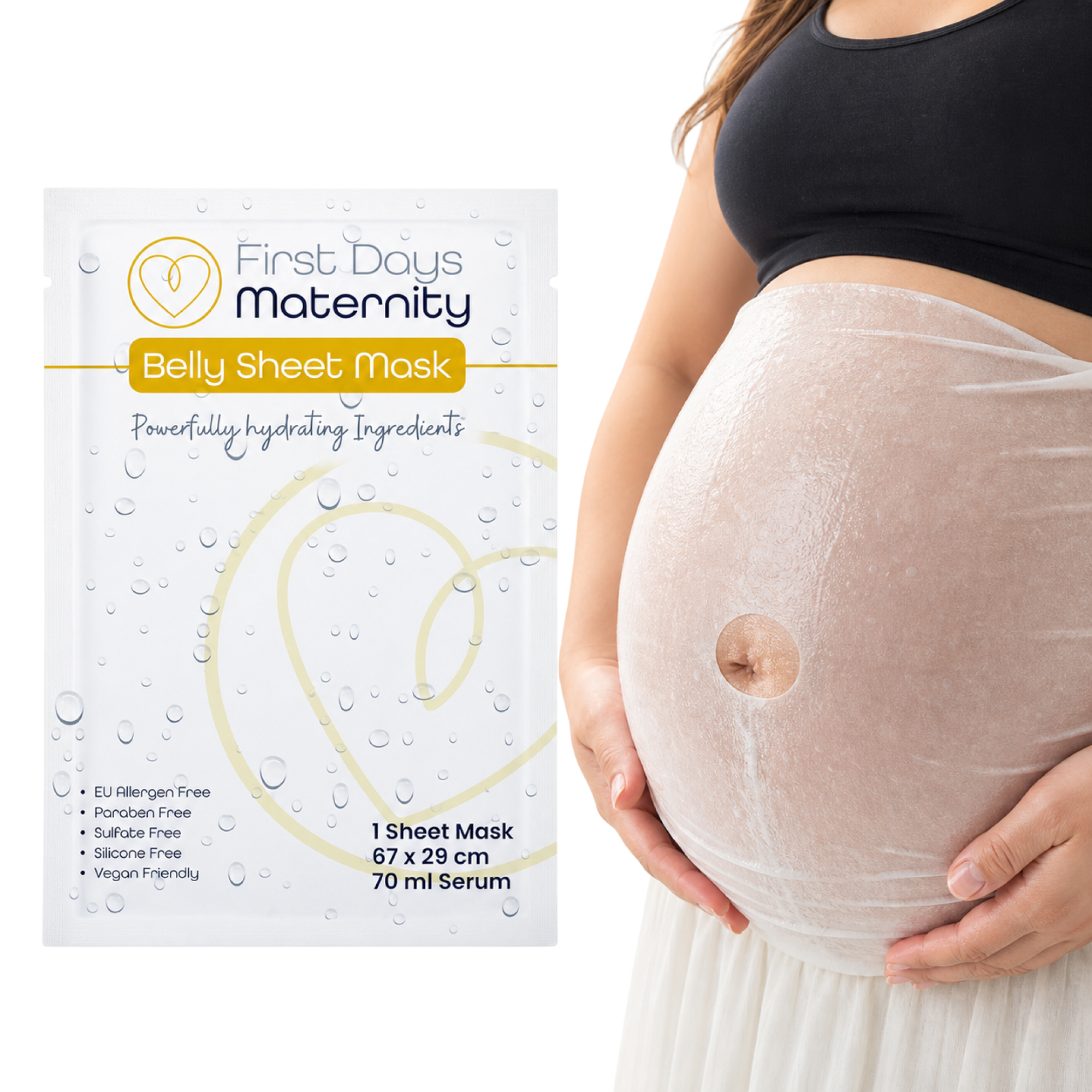 Belly Sheet Mask - Baby Shower Gift for Mum to be