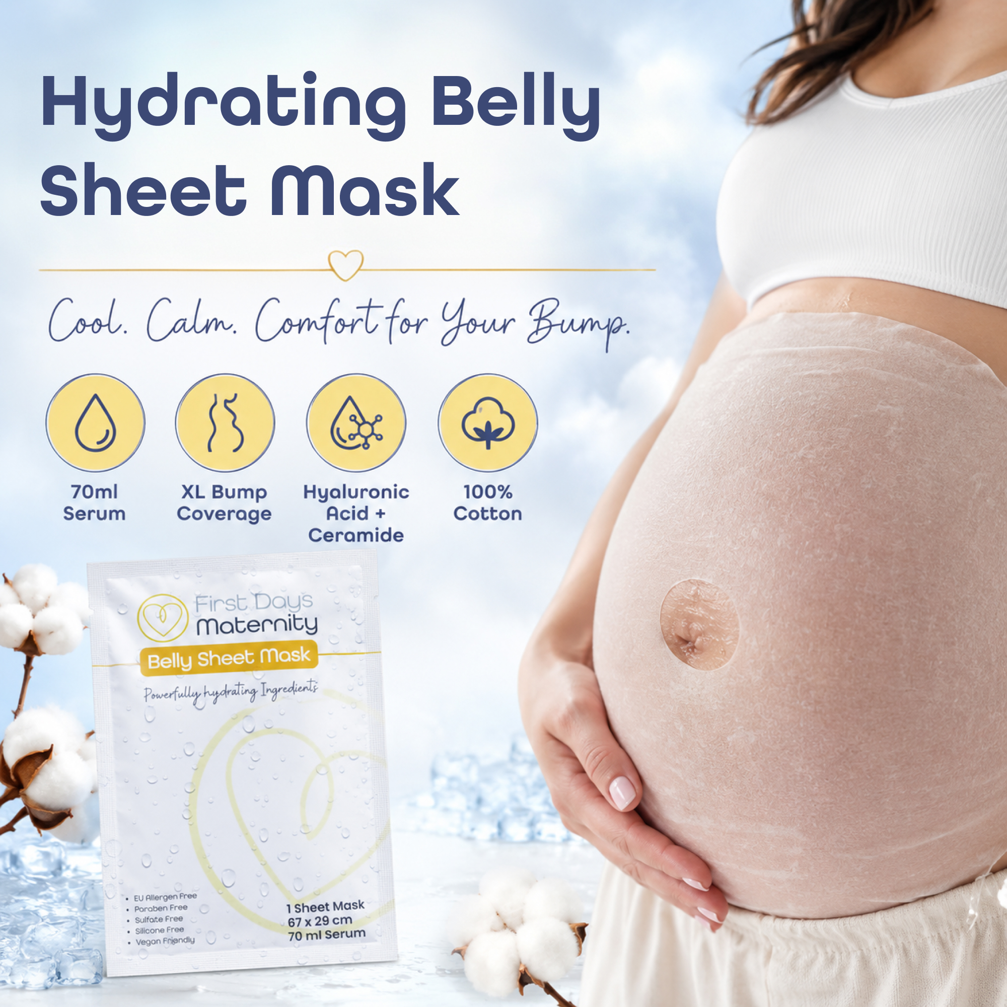 Belly Sheet Mask - Baby Shower Gift for Mum to be
