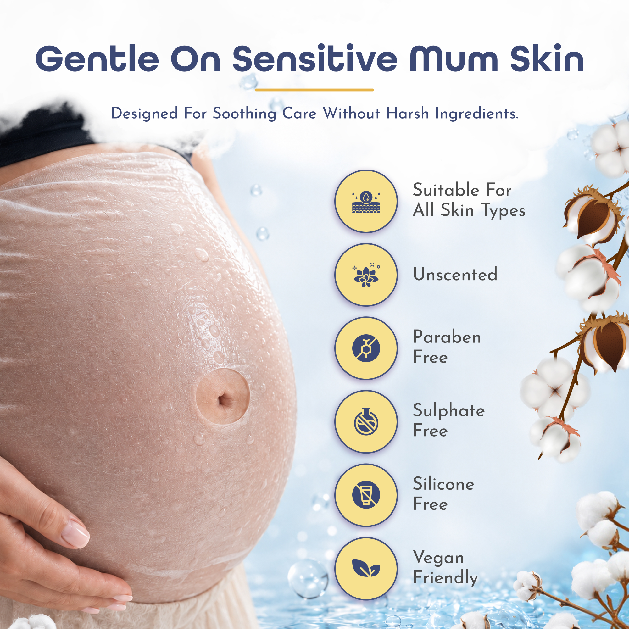 Belly Sheet Mask - Baby Shower Gift for Mum to be